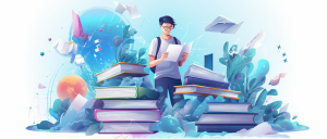 student writing an academic book review