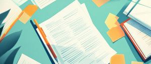 papers on a desk