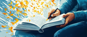 person writing creative nonfiction