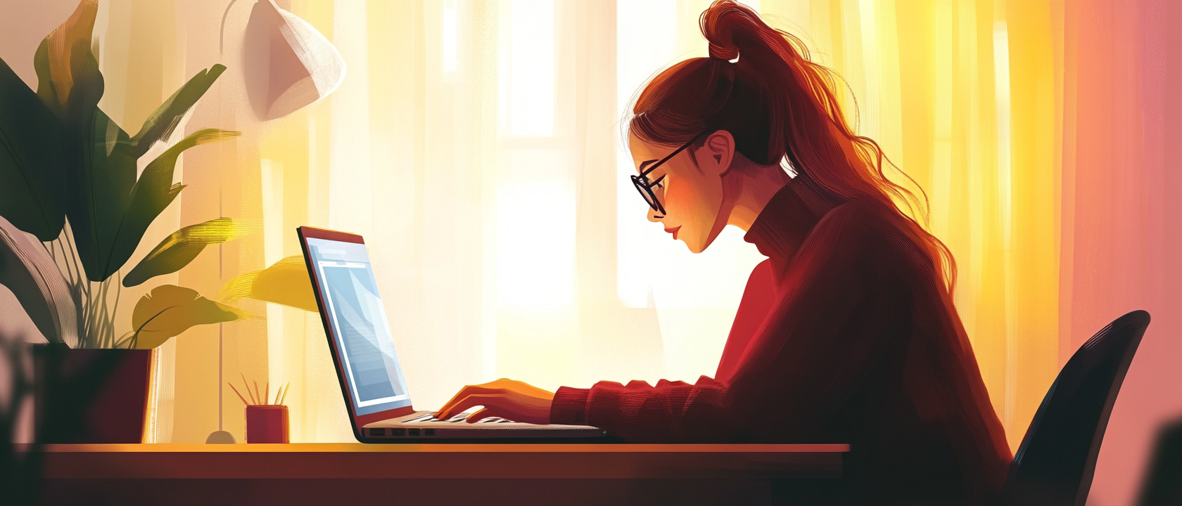 student writing a hypotesis for her thesis