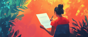student writing a resignation letter