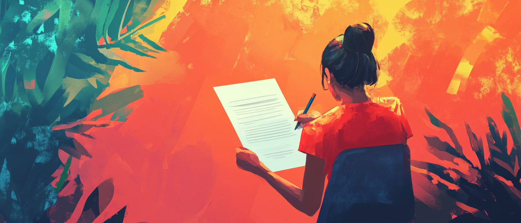 student writing a resignation letter