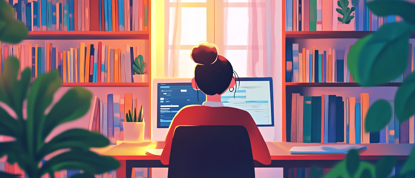 student writing a literature review
