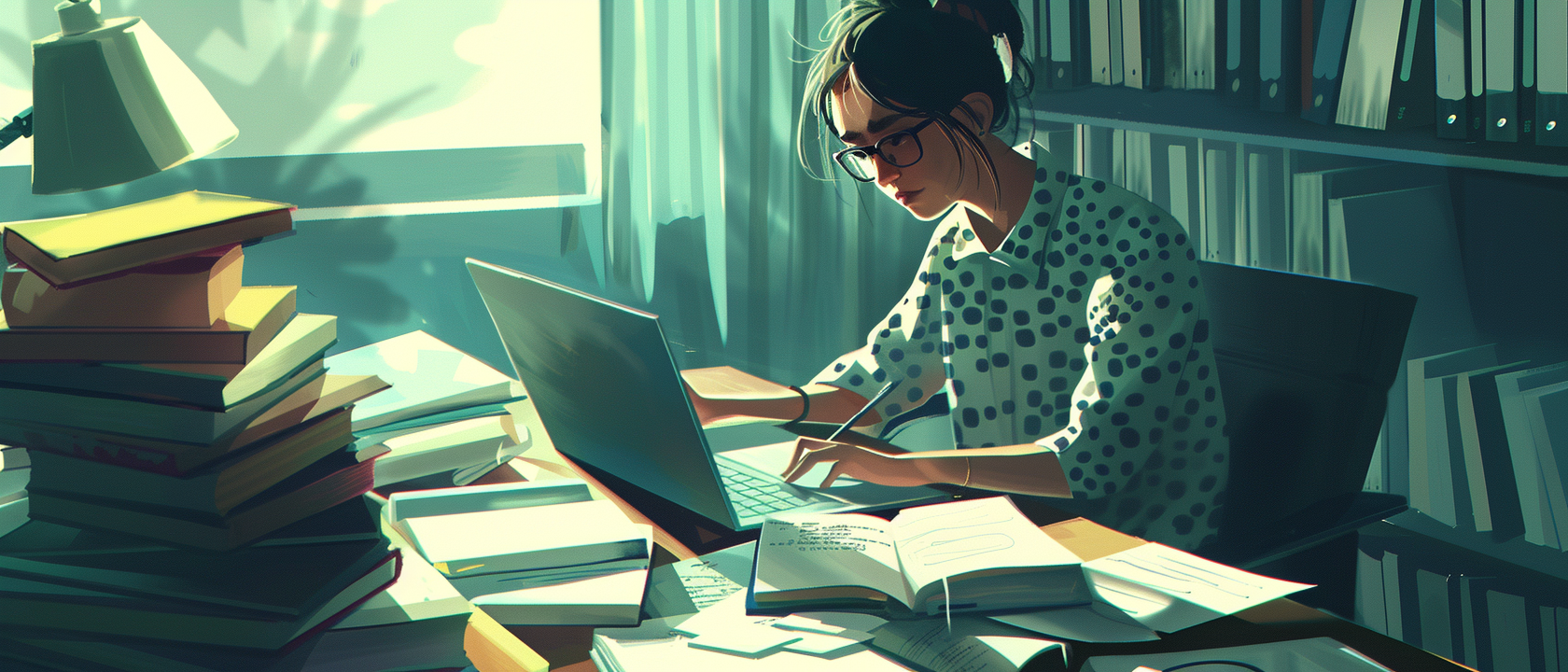 academic researcher writing a paper